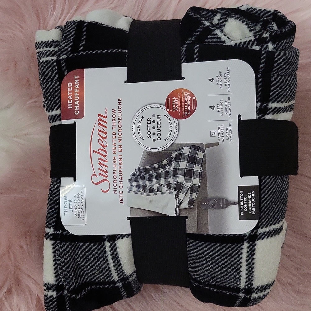Brand New SUNBEAM MICROPLUSH HEATED THROW